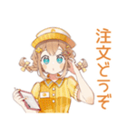 夏バイト★ウェイトレスの日常（個別スタンプ：12）