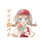 夏バイト★ウェイトレスの日常（個別スタンプ：17）