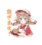 夏バイト★ウェイトレスの日常（個別スタンプ：24）