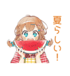 夏バイト★ウェイトレスの日常（個別スタンプ：35）