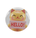 寝ている猫カプセルトイ(丸型)（個別スタンプ：3）