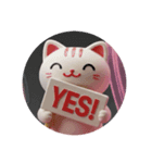 寝ている猫カプセルトイ(丸型)（個別スタンプ：7）