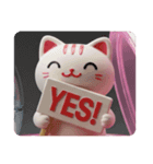 寝ている猫カプセルトイ(四角型)（個別スタンプ：1）