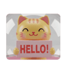 寝ている猫カプセルトイ(四角型)（個別スタンプ：8）