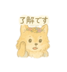 ふわふわわんこさんのスタンプ（個別スタンプ：1）