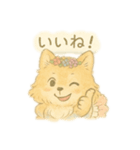 ふわふわわんこさんのスタンプ（個別スタンプ：3）