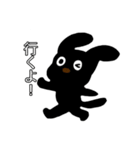 黒わんこモクちゃんの充実した日常スタンプ（個別スタンプ：5）