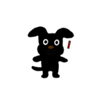 黒わんこモクちゃんの充実した日常スタンプ（個別スタンプ：7）