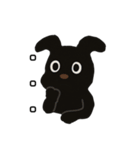 黒わんこモクちゃんの充実した日常スタンプ（個別スタンプ：20）