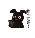 黒わんこモクちゃんの充実した日常スタンプ（個別スタンプ：36）