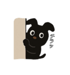 黒わんこモクちゃんの充実した日常スタンプ（個別スタンプ：37）