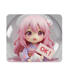 寝起きの精霊みなみちゃんカプセルトイ（個別スタンプ：1）