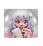 寝起きの精霊みなみちゃんカプセルトイ（個別スタンプ：5）