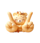 モフィーベア満腹でぐったり（個別スタンプ：17）