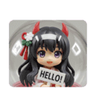 おにおにみなみちゃんカプセルトイ(四角型)（個別スタンプ：7）