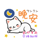 可愛い猫ちゃん（台湾中国語×日本語）（個別スタンプ：3）
