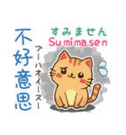 可愛い猫ちゃん（台湾中国語×日本語）（個別スタンプ：12）