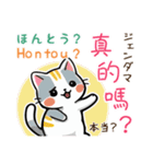 可愛い猫ちゃん（台湾中国語×日本語）（個別スタンプ：17）