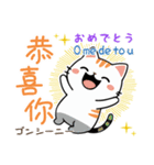 可愛い猫ちゃん（台湾中国語×日本語）（個別スタンプ：28）