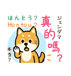 可愛い柴犬（台湾中国語×日本語）（個別スタンプ：17）