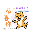 可愛い柴犬（台湾中国語×日本語）（個別スタンプ：28）