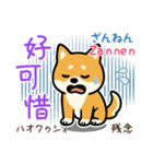 可愛い柴犬（台湾中国語×日本語）（個別スタンプ：34）
