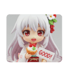 フルーツタルトを食べる精霊ちゃん（個別スタンプ：2）
