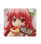 フルーツタルトを食べる精霊ちゃん（個別スタンプ：3）