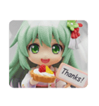 フルーツタルトを食べる精霊ちゃん（個別スタンプ：8）