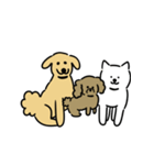 3匹の楽しい犬（個別スタンプ：1）