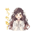 ダイエット★ゆるふわガーリーな女の子（個別スタンプ：3）