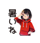 ちょうどいい女の子の夏（個別スタンプ：4）