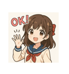 セーラーのかわい子ちゃん（個別スタンプ：1）