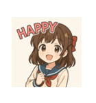 セーラーのかわい子ちゃん（個別スタンプ：3）