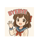 セーラーのかわい子ちゃん（個別スタンプ：4）