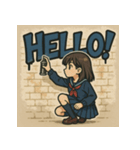 グラフィティ・ガール：ストリートスタンプ（個別スタンプ：1）
