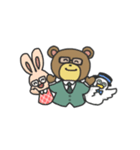 真面目で可愛い！めがねのくまさんスタンプ（個別スタンプ：40）