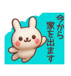 【夏】3Dかわいいうさぎさんスタンプ（個別スタンプ：28）