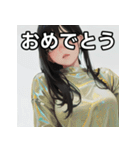 暖かそうな服を着る女の子のスタンプ（個別スタンプ：37）