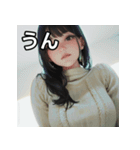 暖かそうな服を着る女の子のスタンプ（個別スタンプ：38）