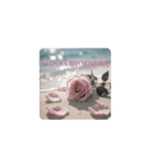 くすんだ薔薇と海.Dull roses and the sea（個別スタンプ：1）