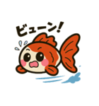 ゆるかわ金魚 感情豊かな癒しスタンプ3（個別スタンプ：3）