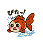 ゆるかわ金魚 感情豊かな癒しスタンプ3（個別スタンプ：4）