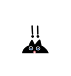 【中国語繁体】けだるい黒猫スタンプ（個別スタンプ：38）