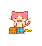 ピンクハチワレネコのももぴ（個別スタンプ：24）