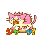 ピンクハチワレネコのももぴ（個別スタンプ：34）