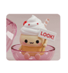 ショートケーキカプセルトイ(四角型)（個別スタンプ：1）