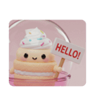 ショートケーキカプセルトイ(四角型)（個別スタンプ：2）