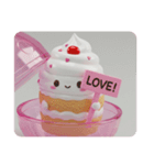 ショートケーキカプセルトイ(四角型)（個別スタンプ：3）