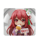 シュークリームを食べる精霊みなみちゃん（個別スタンプ：6）